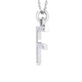 thumbnail image 3 of SuperJeweler F Initial Necklace in 14 Karat White Gold With 16 Diamonds, With Free 18 inch Chain, for Women, 3 of 6