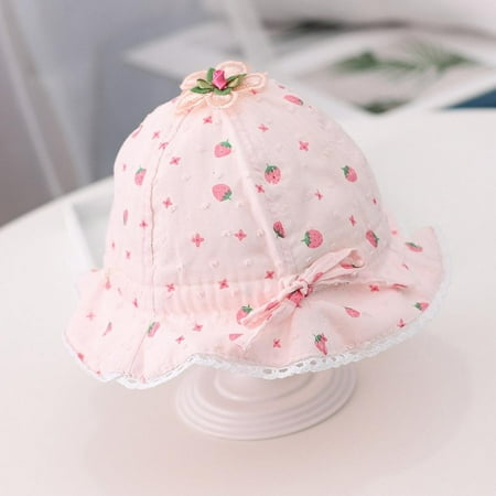 

Girls Strawberry Bow Fisherman s Hat