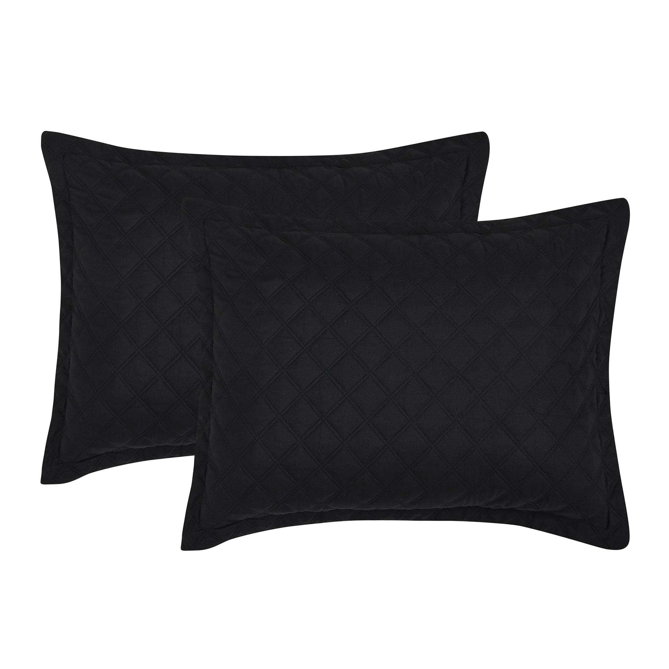 Mainstays All in One Lightweight Quilt Set and Sheet Set -7 Piece, Full, Black