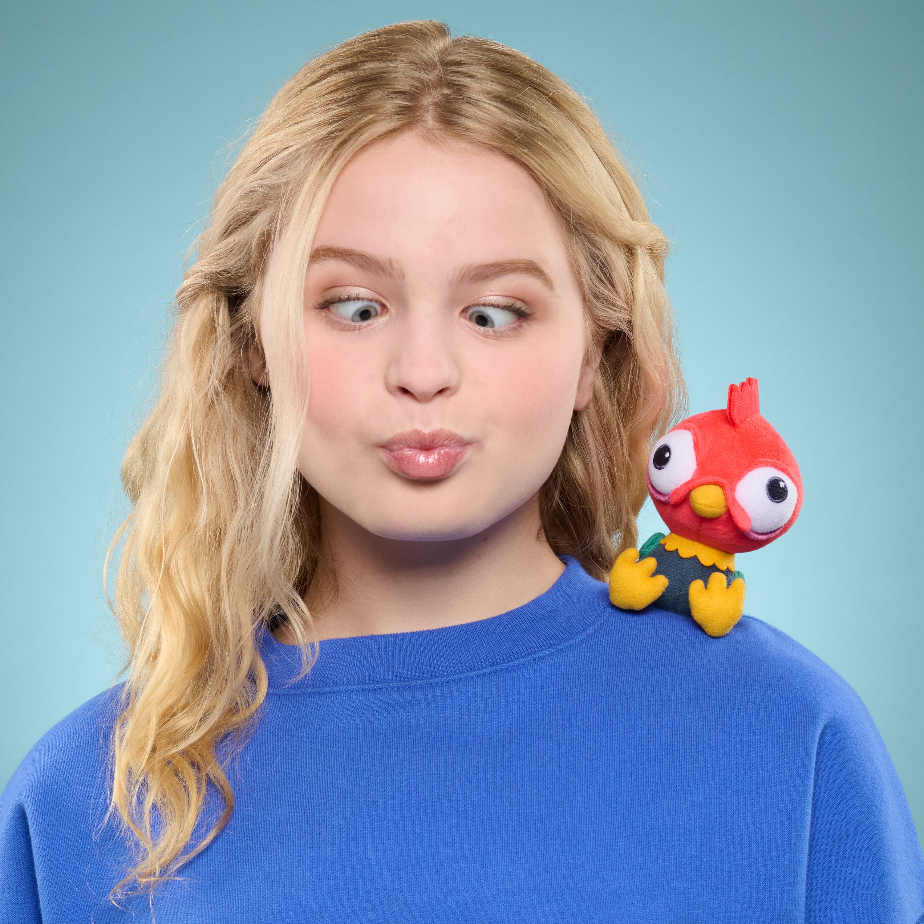 Peluche Heihei Disney Princess Frozen Perch’d Shoulder, peluche portable à porter sur l’épaule, pour enfants de 2 ans et plus