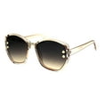 thumbnail image 2 of Womens Luxury Fashion 90s Oversize Butterfly Sunglasses Translucent Beige Brown, 2 of 4