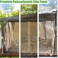 thumbnail image 5 of Domi 12x14FT Lean to Gazebo, Hardtop Wall Mounted Gazebo with Sloping Galvanized Steel Roof, Wall Pergola with Aluminum Frame, Curtains and Netting, for Patio, Deck, Garden, Backyard, 5 of 10