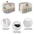 thumbnail image 5 of Toaster Cover 4 Slice, Happy Birthday Dustproof Bakeware Oven Protector with Top Hook, Vintage Colorful Candle Star Waterproof Small Kitchen Appliance Toasters Dust Cover, 12"x11"x8", 5 of 9