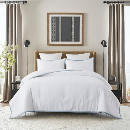 Framed Down Alternative Comforter Set - Twin - Blue Fog