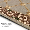 thumbnail image 5 of Custom Size Runner Rug Fleur De Lis French Design Beige Color 26 or 31 inch Wide Pick Your Length Non-Slip Rubber Backing Stair Runner, 5 of 6