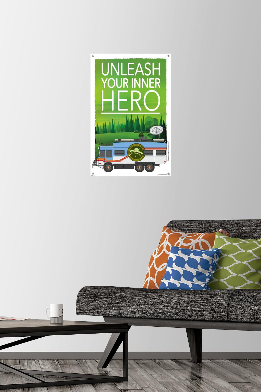 Ben 10 - Go Hero Wall Poster with Pushpins, 14.725" x 22.375"
