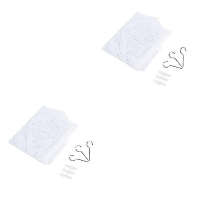 tamizeot Toy Hammock Reusable Washable Folding Flixeble Towels Bedding Organizer Indoor Playing Room Storaging Mesh Net 2Set
