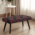 thumbnail image 4 of Whosucclay Rose Spider Web Print Stretch Bench Dust Cover Stain Resistant Benches Covers for Dining Room Removable Slipcover Waterproof Bench Seat Protector for Living Room, Bedroom, 4 of 7