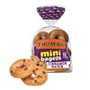 Thomas' Cinnamon Raisin Bagels, 10 Count, Mini Bagels, 15 oz Bag