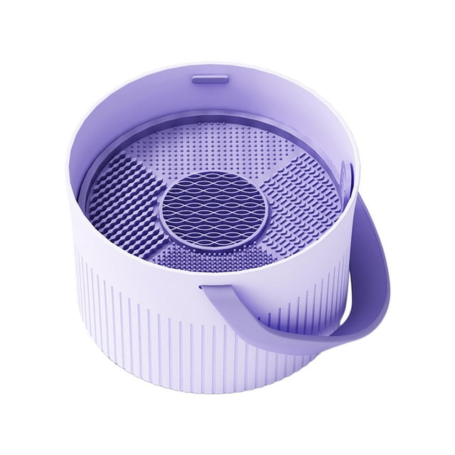 Limpiador de brochas de maquillaje Yuyangstore cepillo de cuenco Herramientas de Limpieza y secado Violeta