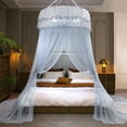 thumbnail image 4 of Princess Style Bed Canopy with Ruffles, Encrypted Foldable Ceiling Mounted Dome Mosquito Net for Bedroom, Floor Standing Household Bedding Decor, Romantic Bed Tent for Girls Room, 4 of 6