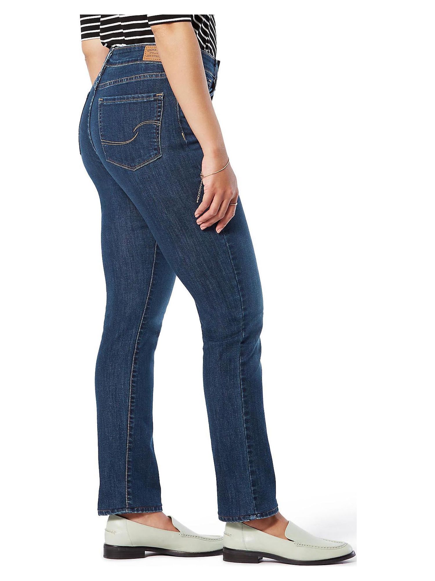 Signature by Levi Strauss & Co. Women's and Women's Plus Size Mid Rise Modern Straight Jeans, Sizes 2-28 - image 3 of 8