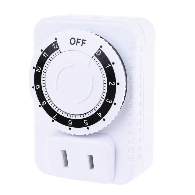 HLONK Mechanical US Plug Switches Timer Socket AC110V 12 Hour for Home Appliances Control Motorcycles Charging Timer 10A1200W