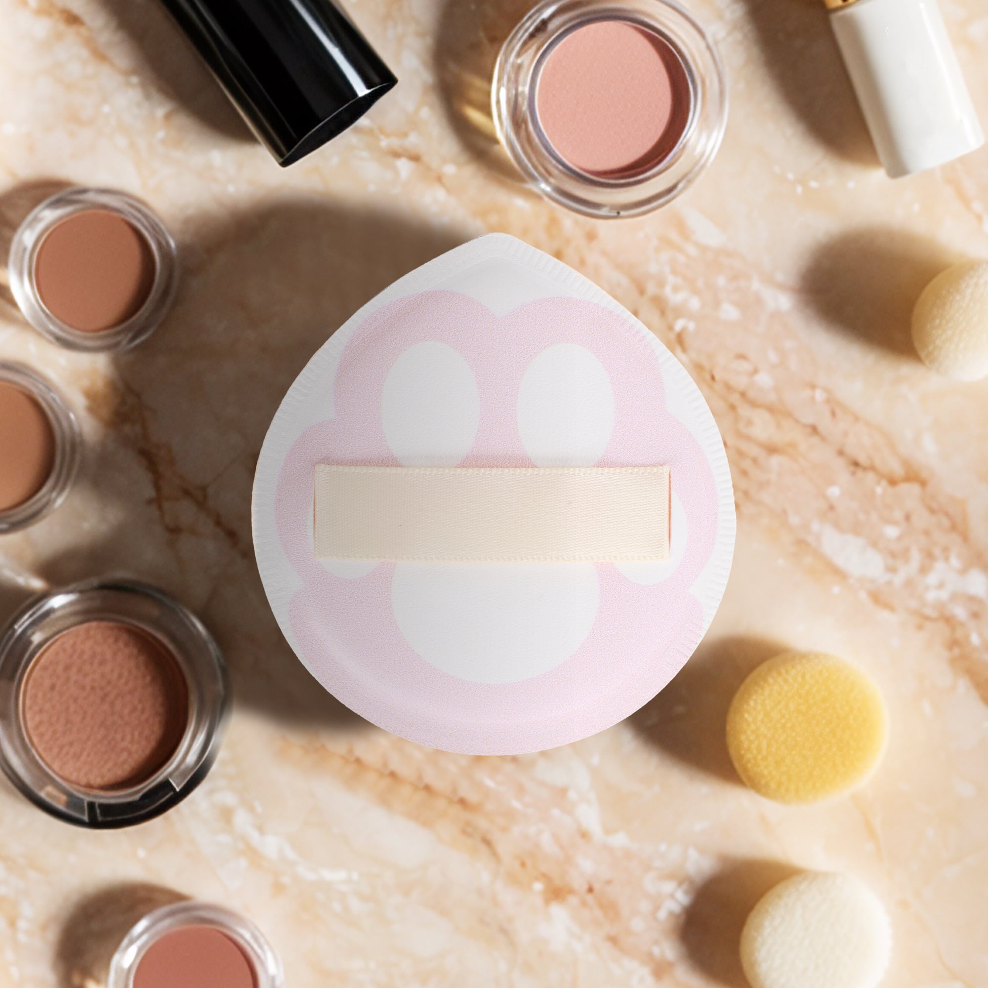 Unique Bargains 1 Pc Portable Cat Paw Face Makeup Sponge Nude