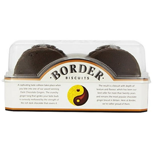 Border Dark Chocolate Ginger Biscuits Border Biscuits The Legendary Dark Chocolate Ginger 175 G (Pack of 6