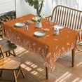 thumbnail image 2 of Fall Tablecloth 60x84 Inch Rectangular, Thanksgiving Autumn Harvest Orange Wild Flowers Table Cover for Party Picnic Dinner Decor, 2 of 6