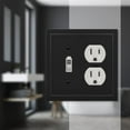 thumbnail image 2 of Amerelle 57TDBK Bethany Wallplate, 1 Toggle / 1 Duplex, Cast Metal, Black, 1-Pack, 2 of 3