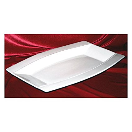 Porcelain Tray Rectangular Modern M15814, 14-Inch Oval Rectangular Porcelain Plate, Square Serving Platter Tray, Classic Serving Plate (6-Piece Set) ()