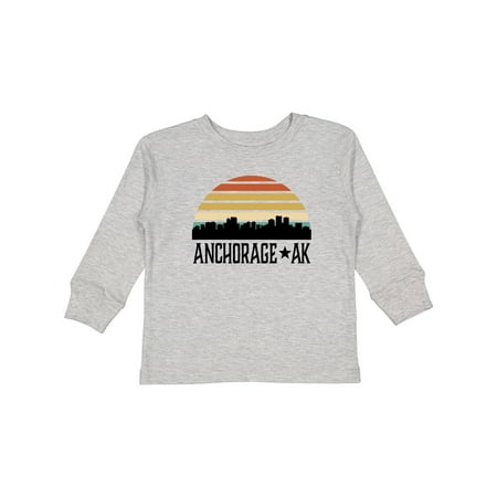 

Inktastic Anchorage Alaska Skyline Gift Toddler Boy or Toddler Girl Long Sleeve T-Shirt