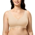 thumbnail image 4 of Women's Wireless Plus Size Bra Cotton Support Comfort Unlined, 4 of 4