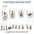 thumbnail image 2 of DIY 20 Pcs Musical Instrument Keychains 10 Styles Silicone Music Instrument Pendants Music Guitar Violin Piano Charms with Metal Key Rings for Music Party Favors Gifts Backpack Decor DIY, 2 of 6