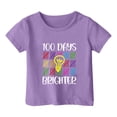 thumbnail image 4 of XEGLSBU Shirts for Girls 14-16 Trendy Kids Unisex Graphic Letter Print Short Sleeve T Shirt for Back to School Casual Comfort Tee Purple Size 12-13 Years, 4 of 4