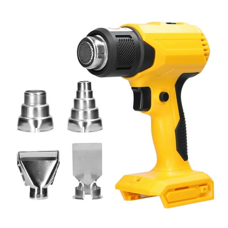

Anself Cordless Handheld Hot Air Machine Lithium Rechargeable Heating Equipment Temperatures Adjustable Power Tool with 4 Nozzles Compatible with Makita 18V Lithium Battery