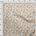 thumbnail image 3 of oneOone Polyester Spandex Pale Yellow Fabric Floral Craft Projects Decor Fabric Printed By The Yard 56 Inch Wide, 3 of 4