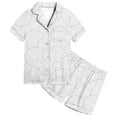 thumbnail image 3 of MIASHUI Pyjamas Peints à la Main pour Garçons et Filles, Ensemble de Pyjamas de Dessin Animé pour Enfants, Blanc, 2-3 Ans, 3 of 6