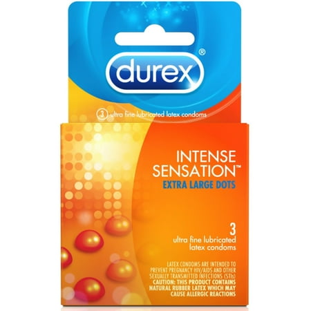 Durex Intense Sensation Condom, 3 ct
