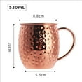 thumbnail image 4 of Tazas Moscow Mule de 20 oz con brillo de cobre frío, artesanía experta que garantiza durabilidad, recipientes para bebidas frías perfectos para refrescarse en verano, exterior chapado en cobre, se, 4 of 8