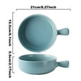thumbnail image 3 of Plates and Bowls Sets Baked Rice Bowl Nordic Style with Handle Baked Bowl Pasta Plate Simple Household Tableware Soup Noodle Bowl Salad Bowl B, Kitchen Essentials Clearance Sale, 3 of 5