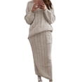 thumbnail image 3 of Ropa de mujer de otoño e invierno Suéter de aguja torcida de moda europea y americana Falda de traje de mujer, 3 of 6