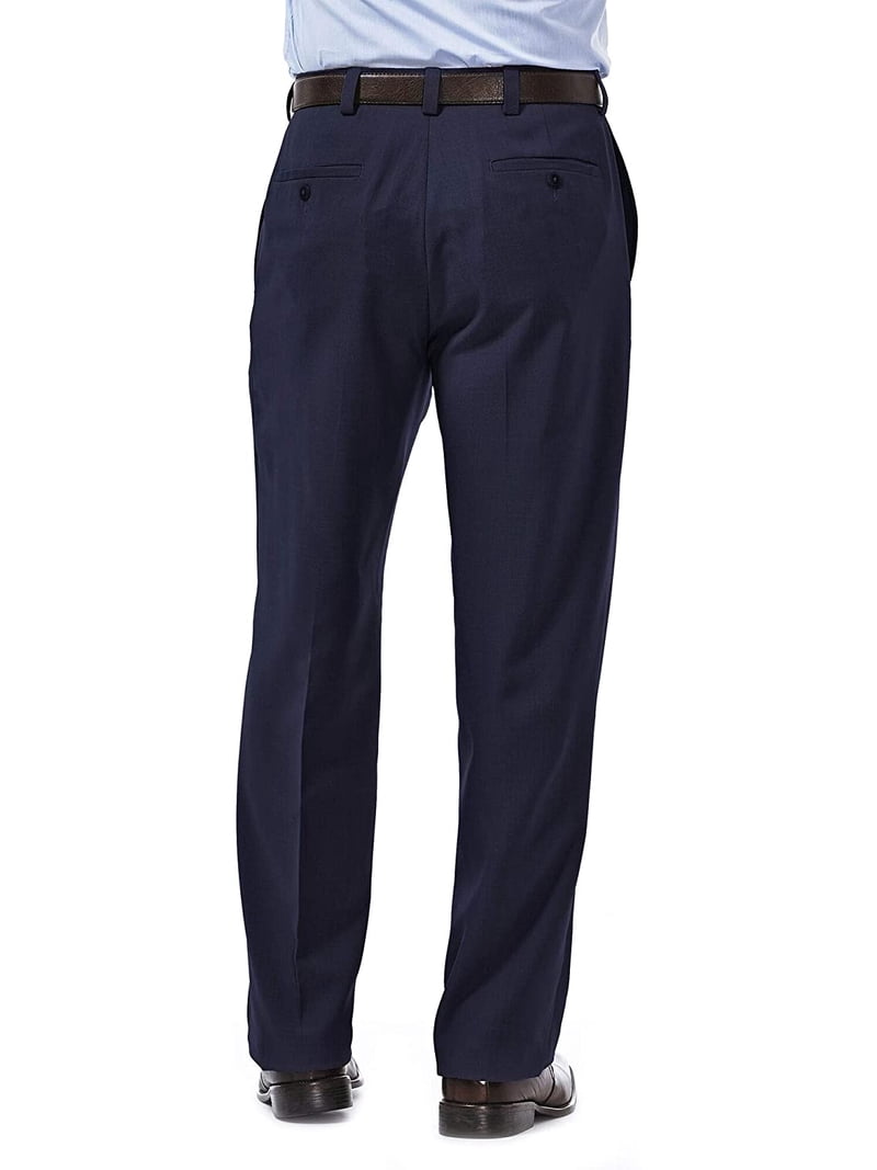 haggar men's eclo stria expandable waist pleat front dress pant Haggar Men's Big-Tall Repreve Stria Pleat Front Dress Pant, Medium Grey, 44x30 at Amazon Men's Clothing store