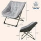 thumbnail image 2 of Yeshouse Rabbit Fur Saucer Chair - plegable cómoda silla de estar con estructura de Metal para niños, adolescentes y adultos, 2 of 9