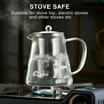 thumbnail image 3 of Baalaka Borosilicate Glass Teapot - 18.6OZ Stovetop with 18/8 Steel Inf, Blooming/Loose Tea Maker for Camping & Travel, 3 of 7