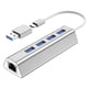 thumbnail image 1 of Adaptador USB-C a Ethernet Gigabit 5 en 1 Hub USB 3.0 con RJ45 y HDMI 4K Malubero Plateado, 1 of 4