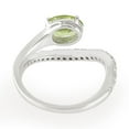 thumbnail image 3 of KIRAN FINE JEWEL Pear Green Peridot Topaz Band Ring 925 Silver Wedding Anniversary Engagement Women Gemstone Statement Jewelry Gift For Her, 3 of 5