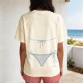 thumbnail image 6 of Womens T Shirt Wedding Bridesmaid Funny Round Neck Printed Womens formal Shirts,Beige,L, 6 of 6