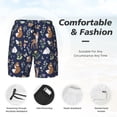 thumbnail image 3 of Fuzoiu Animals And Wildflowers Print Men's Swim Shorts,Quick-Dry Double-Layer Swim Trunks,Board Trunks,Beach Shorts Swimwear Bathing Suits-3X-Large, 3 of 6