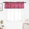 thumbnail image 1 of Haperlare 54"W x 15"L Geometric Moroccan Printed Short Voile Sheer Valance Curtains for Kitchen Cafe Bathroom Small Window, Red/Burgundy, 1 Panel, 1 of 6