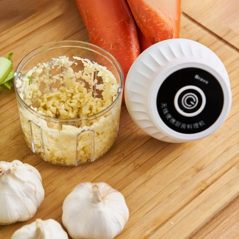 Mini Garlic Chopper, Electric Food Processor, Garlic Mincer Portable  Processor for Chop Onion Ginger Vegetable Pepper Spice Meat