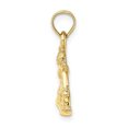 thumbnail image 2 of FJC Finejewelers 10k Yellow Gold Snowboarder Charm, 2 of 6