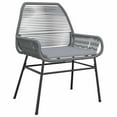 thumbnail image 4 of vidaXL 9 Piece Patio Dining Set with Cushions Gray Poly Rattan Glass, 4 of 10
