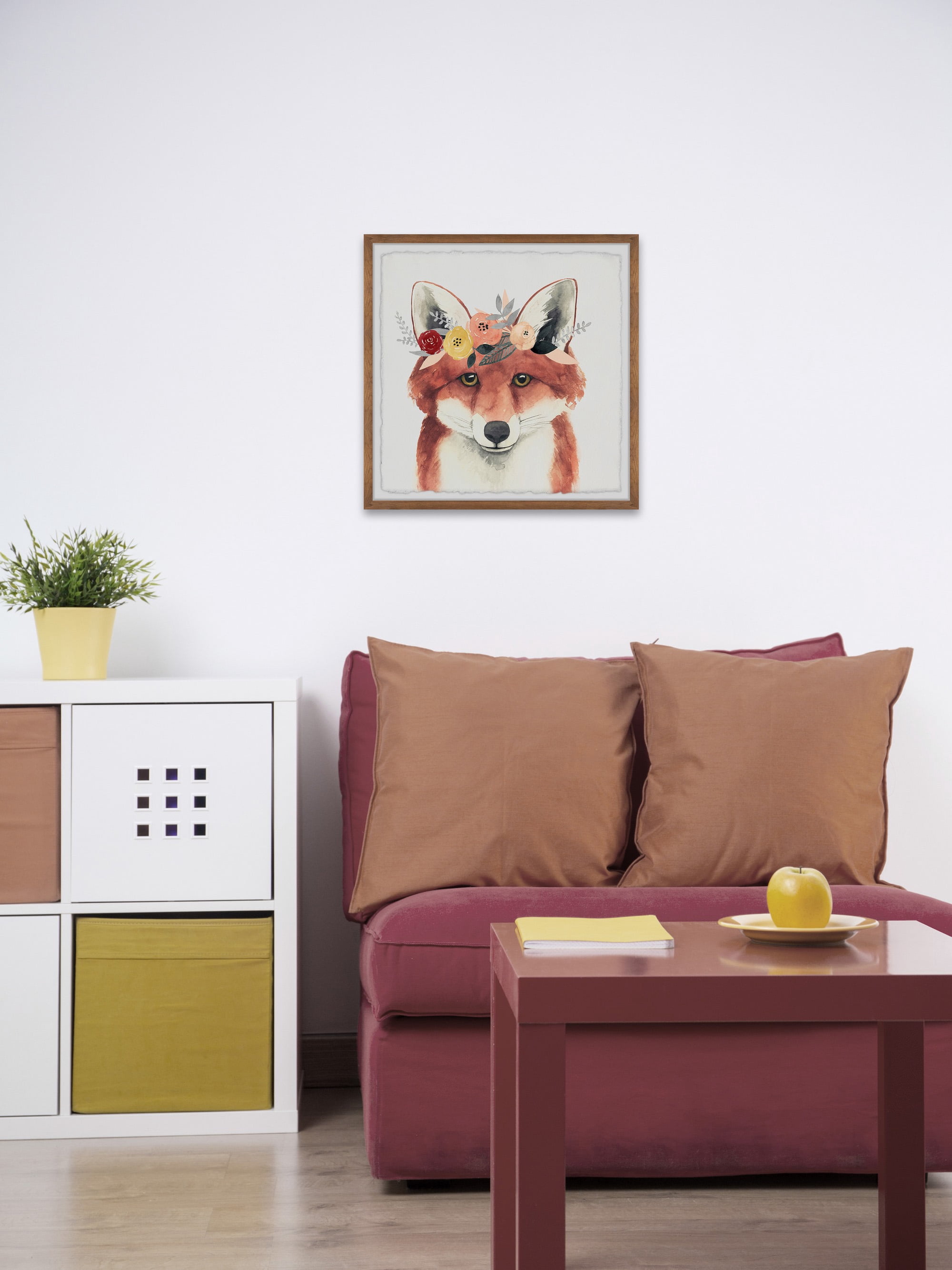 Marmont Hill Flower Crowned Fox Framed Wall Art