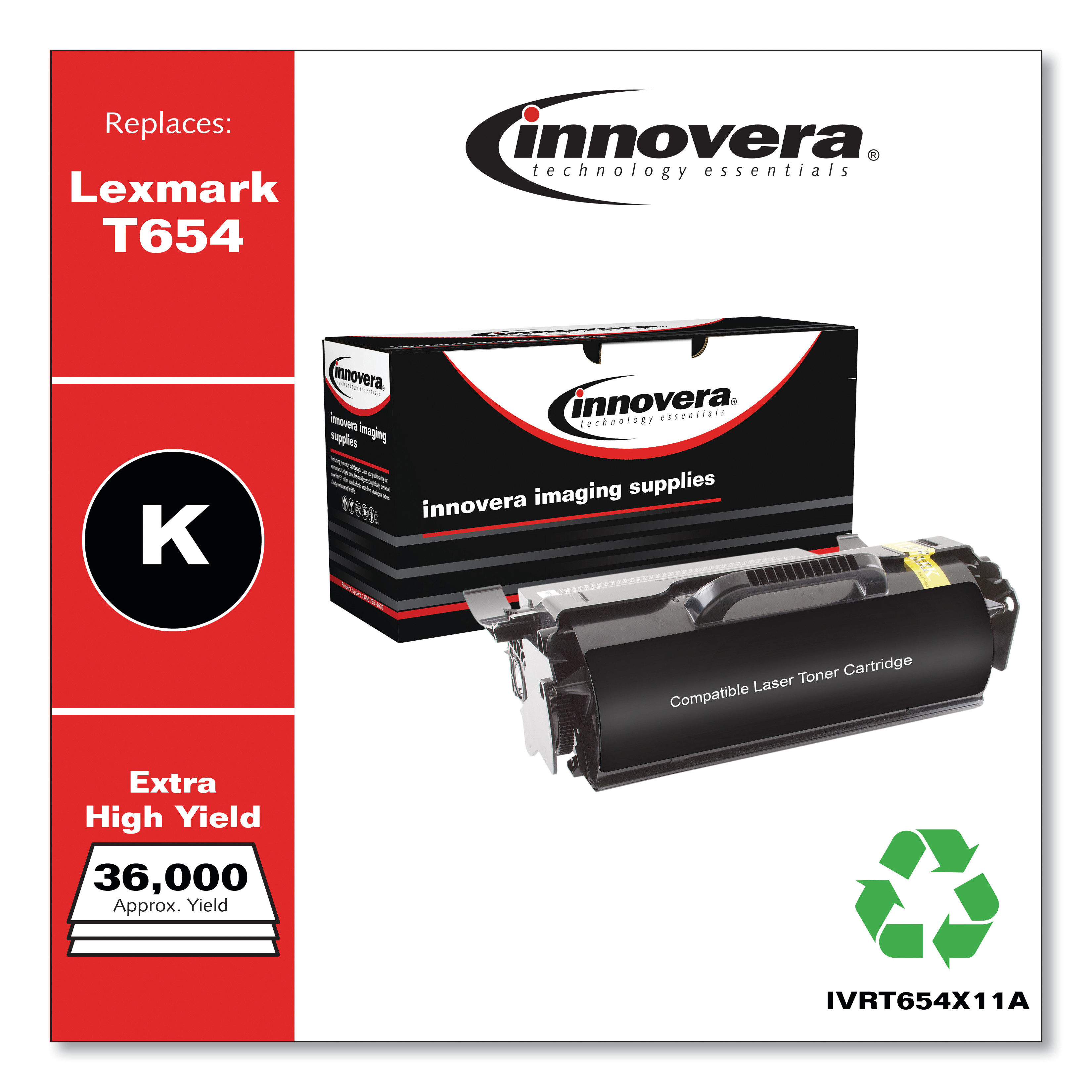 2//PK-36000 Page Yield T654X21E/_2PK SuppliesMAX Compatible Replacement for Lexmark T654//T656//TS654//TS656 Extra High Yield Toner Cartridge