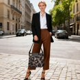 thumbnail image 6 of Pink Leopard Print with Glitter Women's Tote Bag Convertible Handbags Hobo Shoulder Bag with Zipper Magnetic Snap, 6 of 8