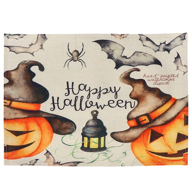 2 piezas tapete de vajilla de Halloween para decoración de Halloween