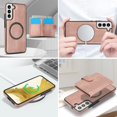 thumbnail image 4 of Decase for Samsung Galaxy S22 Plus Flip PU Leather Back Cover with 2-in-1 Detachable Magnetic Wallet with 5 Card Slots Compatible Mag-Safe and RFlD Blocking Kickstand and Wireless Charging,Rosegold, 4 of 6