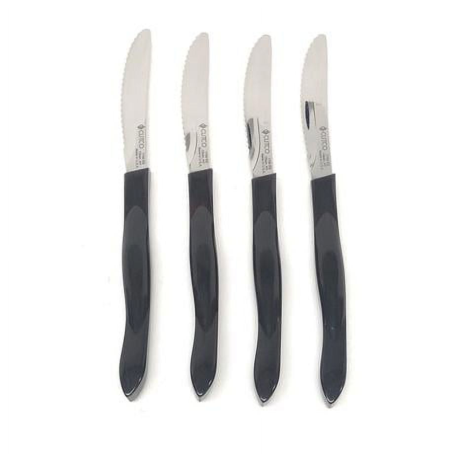 Cutco 1864C Stainless Steel 4 Table Knives With Storage Tray, Classic Dark  Brown 